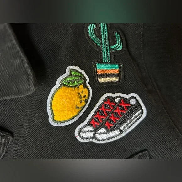 Jade by Jane Black Patch Button Up Romper Jumpsuit - NWT - Picture 8 of 11